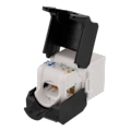 Miniatyrbild 2 av 5: Cat6A Keystone jack, toolless clamp termination, plastic