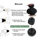 Miniatyrbillede 2 af 5: Memory Foam Anti-Slip ørepropper til Sony WF-SP700N, TWS Jabra Elite 65t Sort
