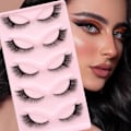 Pikkukuva 5 / 5: 10 paria kaarevia 3D cat eye tekoripsiä Musta 3x16x5x30 mm