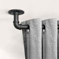 Miniatyrbillede 7 af 9: Sort Gardinstang Justerbar Enkeltstang til vindue M