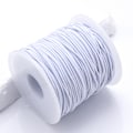 Miniatyrbillede 1 af 2: Elastisk snor til armbånd, 0,8 mm, hvid