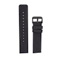 Miniatyrbild 3 av 3: Svart klockarmband i canvas med svart spänne 20 mm
