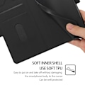 Miniatyrbillede 4 af 8: Beskyttende PU-læderetui til Redmi Note 14 Pro/Pro+ (Global) - Sort