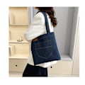 Miniatyrbild 3 av 7: Snygg Denim Canvas Väska - Perfekt för Vardagsbruk