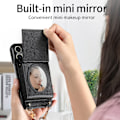 Miniatyrbillede 2 af 6: Læderetui til iPhone med spejl og kortholder - Sort model 2