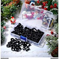 Miniatyrbillede 5 af 5: 50 Pack udendørs lysclips til lyssnore, juledekoration Sort