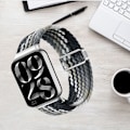 Miniatyrbillede 3 af 4: Xiaomi Smart Band Sort Chokolade Nylon Flettet Rem Redmi Watch5 Active