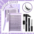 Miniatyrbild 3 av 5: Voluminous Segmental False Eyelashes, Natural Thic