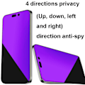 Miniatyrbillede 3 af 4: Hærdet glasskærmbeskytter med Privacy Shield til iPhone 16 iPhone 16 Plus