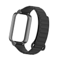 Pikkukuva 4 / 6: Metalliranneke Xiaomi Mi Band 8 Prolle, silikoniranneke magneettisuljuksella Musta