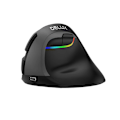 Miniatyrbild 3 av 6: Trådlös vertikal mus Delux M618Mini BT+2.4G RGB 4000DPI (järngrå)