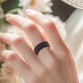 Miniatyrbillede 3 af 5: Ringbeskyttelse til Oura Ring Gen 3 - Gennemsigtig silikonebeskyttelse til smart ring Sort M