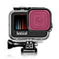 Miniatyrbillede 1 af 5: GoPro 9/10/11/12 lilla dykkerfilter med vandtæt etui Lyserød