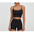 Miniatyrbillede 2 af 4: Criss Cross Sports BH og Leggings Sæt Sort XL