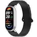 Miniatyrbillede 3 af 4: 12MM magnetisk silikonerem til Xiaomi Mi Band 8/9 Sort