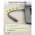 Miniatyrbild 6 av 9: Slim USB-hubb med 4 portar, USB-C™ till USB-C™/USB-A, 5 Gbit/s