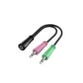Adapter Audio 3.5 Hun til 2x 3.5 Han