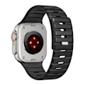 Miniatyrbillede 2 af 7: Magnetisk silikonearmbånd til Apple Watch - Sort/Orange (38/40/41mm) Orange