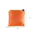 Miniatyrbillede 6 af 6: Vandtæt regnponcho - sort polyester PU Orange