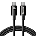 Miniatyrbillede 1 af 10: Baseus-kabel USB Tungsten Gold USB-C til USB-C 100W 1,5m (sort)