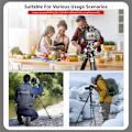 Miniatyrbild 10 av 10: Växlat stativhuvud med snabbkopplingsplatta Bubble Level 360º Dubbel panoramautsikt för kraftiga stativ Monopods Kameras