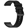 Miniatyrbillede 1 af 4: Silikone urrem 22mm til Huawei Watch GT4 Sort