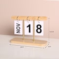 Miniatyrbillede 3 af 3: Moderne minimalistisk træornament - Evighedskalender Gul