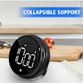 Miniatyrbillede 3 af 4: Magnetisk digital køkkenur med stort LED display Sort