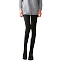 Miniatyrbillede 1 af 5: Shaping Tights med lodrette striber - Sort Tyk