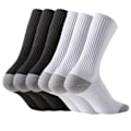 Miniatyrbillede 1 af 6: Mid-calf sokker 6-pak (3 sorte og 3 hvide)