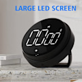 Miniatyrbillede 4 af 4: Magnetisk digital køkkenur med stort LED display Sort