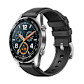 Miniatyrbillede 2 af 5: Stilfuld læderurrem til Huawei GT4/Samsung Watch 6 Sort 22 mm