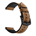 Miniatyrbillede 3 af 4: Silikone- og læderrem til Galaxy Watch 3/5 Brun 20 mm