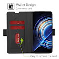 Miniatyrbillede 5 af 8: Beskyttende PU-læderetui til Redmi Note 14 Pro/Pro+ (Global) - Sort