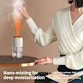 Pikkukuva 2 / 11: Volcano Humidifier HS02: Simuloi liekkiä 7-värisellä valolla Valkoinen