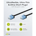 Miniatyrbild 3 av 11: Ultraflexibel patchkabel CAT 6A, slim, U/UTP, svart