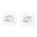 Självhäftande hållare för gardinstång 2-pack Transparent Transparent