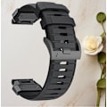 Miniatyrbillede 2 af 3: Premium Garmin Fenix 8 Rem: Fluororubber Urrem Sort 26 mm