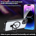 Miniatyrbillede 4 af 8: Gennemsigtigt magnetisk etui med stativ til iPhone iPhone 13 Pro max Sort