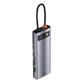 Miniatyrbild 5 av 11: Hub 9in1 Baseus Metal Gleam Series, USB-C till 3x USB 3.0 + HDMI + USB-C PD + Ethernet RJ45 + microSD/SD + VGA