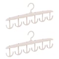 Pikkukuva 1 / 2: Monitoiminen pyörivä koukkuripustin - valkoinen 2 Pack