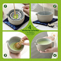 Miniatyrbillede 5 af 6: Matcha Whisk Sæt SQ Præget Blank Grøn 4-Delt Sæt