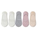 Miniatyrbillede 1 af 6: 5 par ankelstrømper til kvinder - hvid, grå, pink, khaki