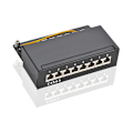 Miniatyrbild 3 av 3: CAT 6a mini-/skrivbordskopplingspanel, 8 portar (1 HE)