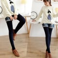 Miniatyrbillede 4 af 5: Termiske leggings - varmforede vinterleggings Mørkeblå