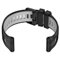 Miniatyrbild 3 av 5: Svart & Grå Silikon Klockarmband för Garmin Forerunner 965