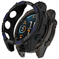 Miniatyrbillede 4 af 6: Tactix 8 Sort TPU Beskyttelsesetui til Garmin 51mm Solar Sort + blå