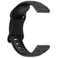Miniatyrbillede 3 af 3: To-farvet silikonerem til Huawei GT4/5, Samsung, Garmin Grå+sort 18 mm