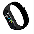 Miniatyrbillede 5 af 5: Nylon urrem til Xiaomi Mi Band 3/4/5/6/7 Sort