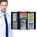 Miniatyrbillede 3 af 6: Nursing Clipboard Foldbar, med penneholder til studerende, sygeplejersker Sort